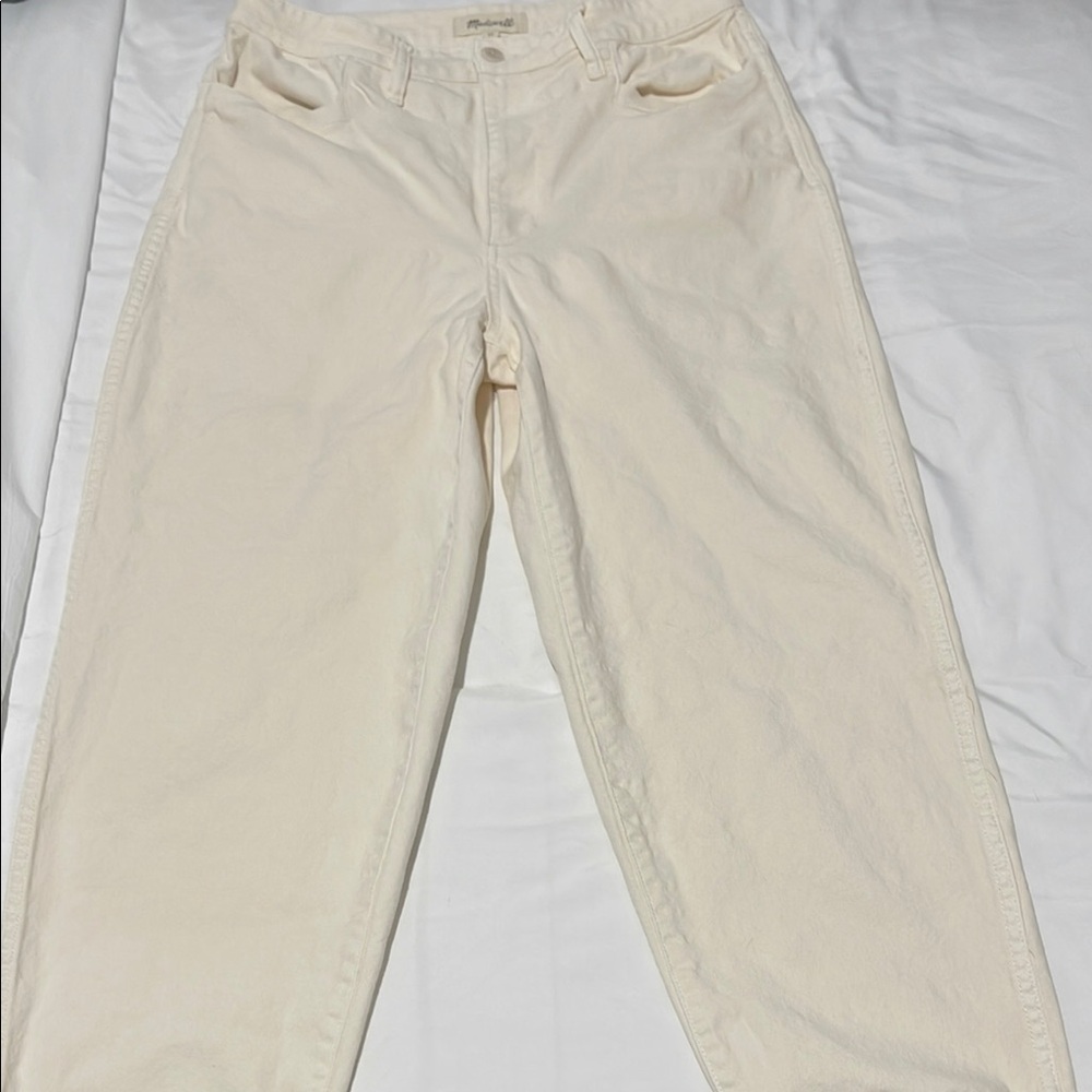 Madewell Cream Straight Leg Jeans - Size 30